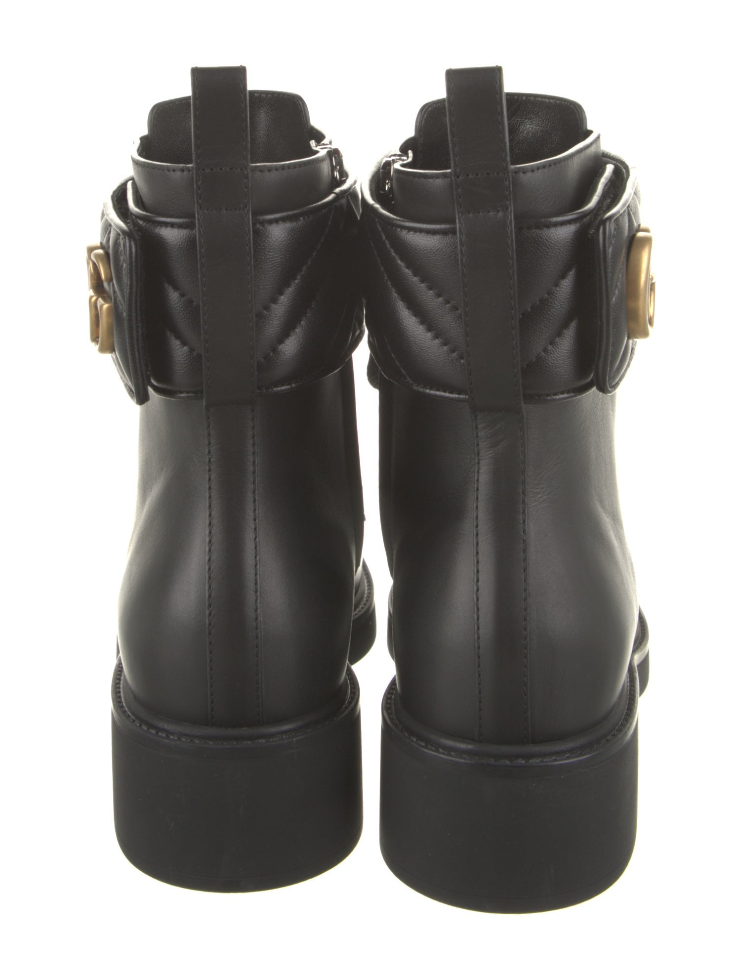 Gucci Leather Combat Boots
